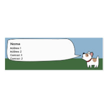 Cão do descascamento - magro cartões de visitas