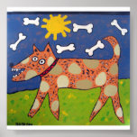 Cão do dia ensolarado posters