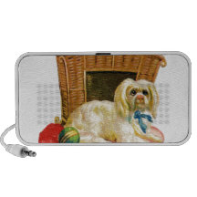 Cão do feriado do vintage caixinhas de som para notebook