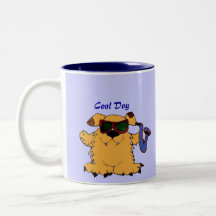 Cão do jazz, caneca legal do cão