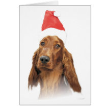 Cão do papai noel cartoes