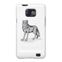 Cão selvagem do lobo que urra capas samsung galaxy s2