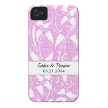 Capa de iphone 4 personalizado da videira do Lilac Capas iPhone 4