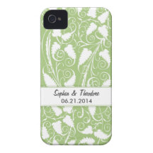 Capa de iphone 4 personalizado da videira do verde capas iPhone 4 Case-Mate
