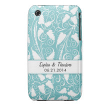 Capa iphone 3 personalizado da videira da cerceta 
