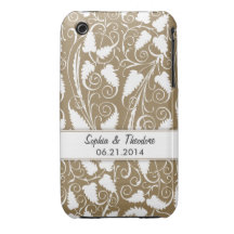 Capa iphone 3 personalizado da videira de Tan da n