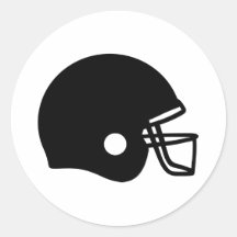 Capacete de futebol adesivo em formato redondo