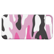 capas de iphone cor-de-rosa do camo capa de iPhone 5 Case-Mate