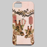 Capas de iphone cor-de-rosa dos girafas de bronze  capas casemate