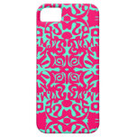Capas de iphone cor-de-rosa e verdes do damasco capas de iPhone 5 Case-Mate