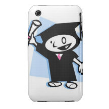 Capas de iphone da graduação dos desenhos animados capa iPhone 3 Case-Mate