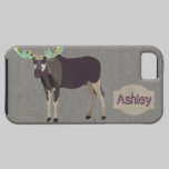 Capas de iphone dos alces do roxo real capas casemate