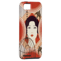 Capas de iphone femininos do pássaro do amor do Bi Capa iPhone 5 Case-Mate