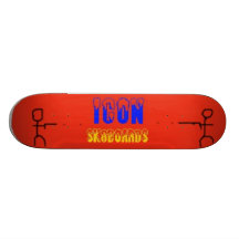 Cara 3 da vara do ícone skate personalizado