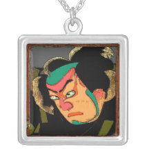 Cara japonesa do homem colares personalizados