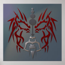 cara tribal impressão