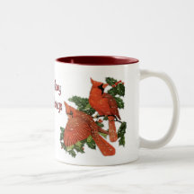 Cardeais do Natal Caneca