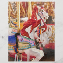Carnaval - cavalos do carrossel panfleto personalizados