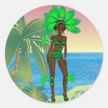 carnaval girl.ai verde adesivo