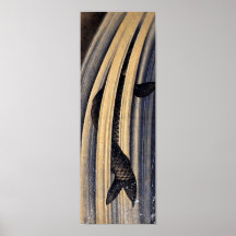 carpa do 葛飾北斎 que pula acima da cachoeira Hokusai Posters