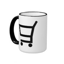 Carrinho de compras caneca