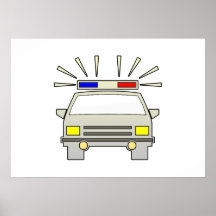Carro de polícia posteres