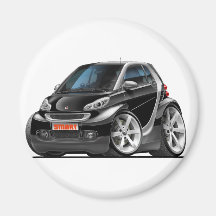 Carro preto esperto imã de refrigerador