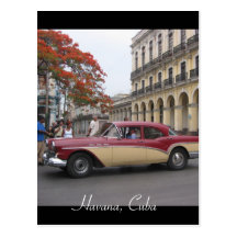 carro vintage havana cartões postais