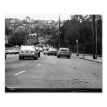 Carros preto e branco impressão fotográficas