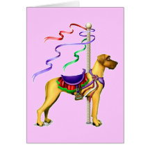 Carrossel UC da jovem corça de great dane - person Cartoes