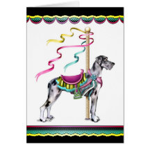 Carrossel UC de great dane Merle - personalizado Cartão