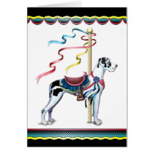 Carrossel UC do Harlequin de great dane - personal Cartoes