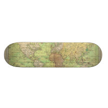 Carta 1778 de Bellin ou mapa náutico do mundo Skates Personalizados