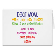 Carta de amor à mamã cartoes