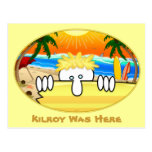 Cartão 2 de Kilroy do surfista Cartao Postal
