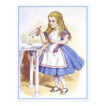 Cartão: Alice no país das maravilhas - beba-me! Cartões Postais