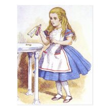 Cartão: Alice no país das maravilhas - beba-me! Cartões Postais