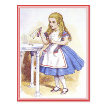 Cartão: Alice no país das maravilhas - beba-me! Cartoes Postais