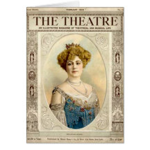 Cartão antigo sobre o teatro