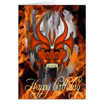 Cartão birhday do diabo