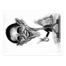 Cartão-caricatura de Obama Cartões Postais