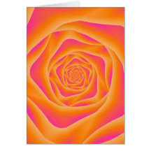Cartão cor-de-rosa da espiral alaranjada e cor-de-