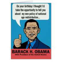 Cartão customizável de Barack Obama