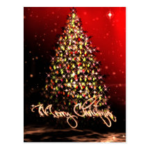 Cartão da árvore de Natal Cartões Postais