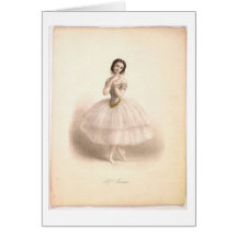 Cartão da beleza da bailarina