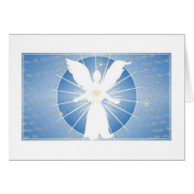 Cartão da bênção do anjo do Natal