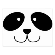Cartão da cara da panda cartões postais