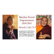 Cartão da concessão de Rinchen Terzod Cartoes Com Foto