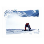 Cartão da corrediça do Snowboard Cartão Postal