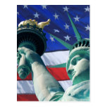 Cartão da estátua da liberdade de New York cartées postais